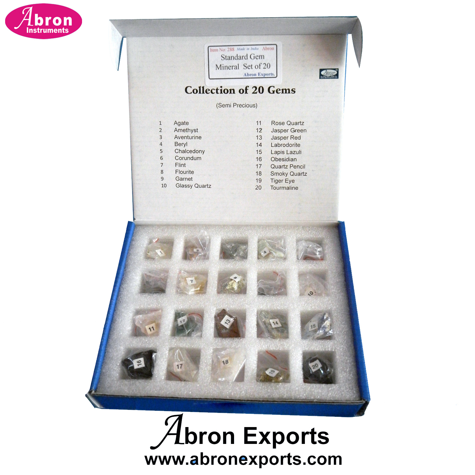 Collection set of 10 Luster set display card box